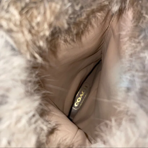 Tan Coach Fur Winter Boots - Picture 6 of 7